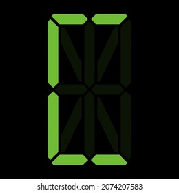 Simple illustration of digital letter or symbol Electronic figure of letter C