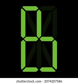 Simple illustration of digital letter or symbol Electronic figure of letter B