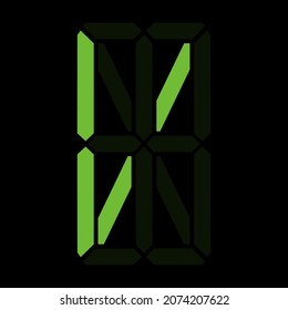 Simple illustration of digital letter or symbol Electronic figure of letter V