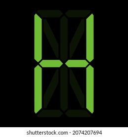 Simple illustration of digital letter or symbol Electronic figure of letter H