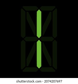 Simple illustration of digital letter or symbol Electronic figure of letter I
