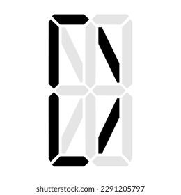 Simple illustration of digital letter or symbol Electronic figure of letter D