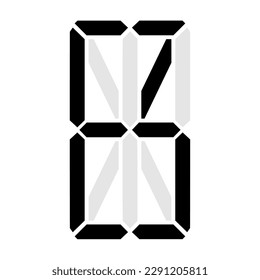Simple illustration of digital letter or symbol Electronic figure of letter B