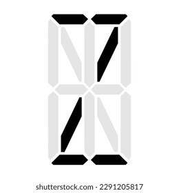 Simple illustration of digital letter or symbol Electronic figure of letter Z