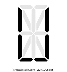 Simple illustration of digital letter or symbol Electronic figure of letter U