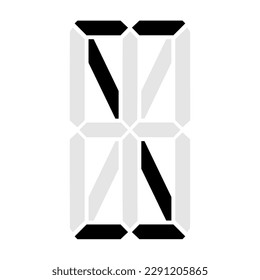 Simple illustration of digital letter or symbol Electronic figure of letter S