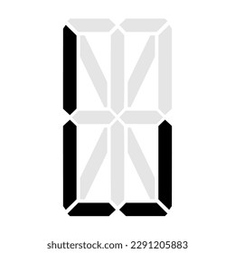 Simple illustration of digital letter or symbol Electronic figure of letter L