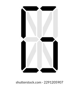 Simple illustration of digital letter or symbol Electronic figure of letter G