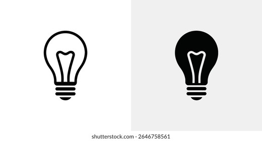 A simple illustration displays two lightbulb icons, one an outline, the other a solid silhouette, set against a light background suggesting innovation and concepts.