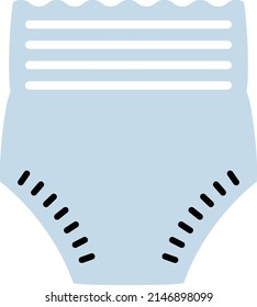 simple illustration of disposable diaper