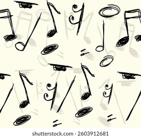 simple illustration doodle of music note