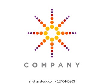 simple illustration dot sun.