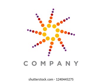 simple illustration dot sun.