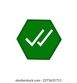 ilustración simple del icono de doble graduación en fondo verde