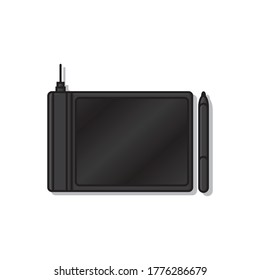 simple illustration of a drawing tablet