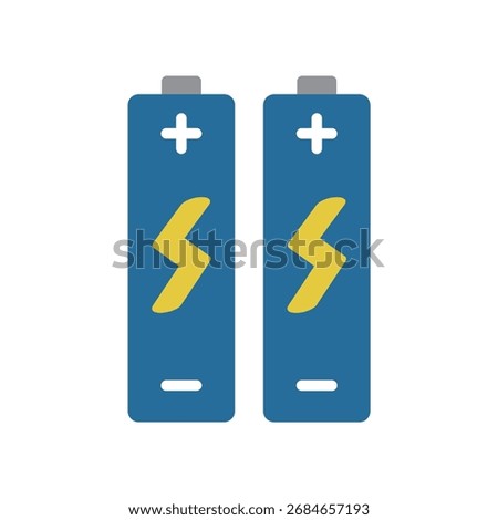 Simple illustration of a dry cell battery