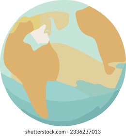 Simple illustration of earth and planets
