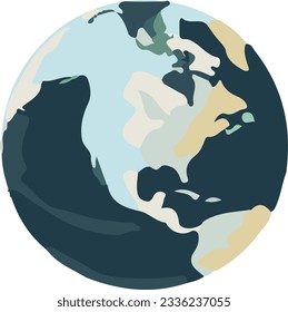 Ilustración simple de la tierra y los planetas
