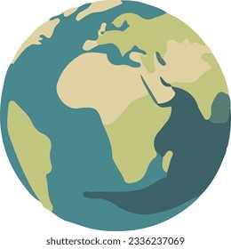 Simple illustration of earth and planets
