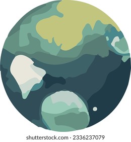 Simple illustration of earth and planets
