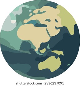 Ilustración simple de la tierra y los planetas
