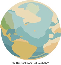 Ilustración simple de la tierra y los planetas
