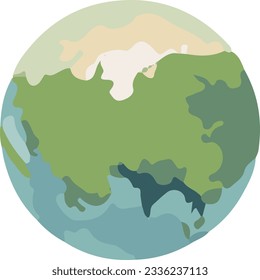 Ilustración simple de la tierra y los planetas
