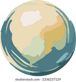 Simple illustration of earth and planets
