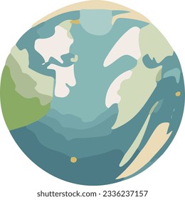 Ilustración simple de la tierra y los planetas
