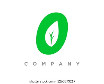 simple illustration eco or leaf font