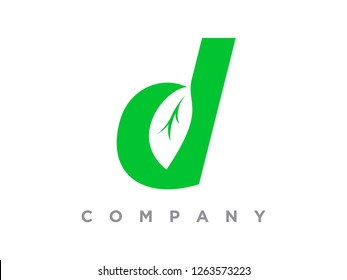 simple illustration eco or leaf font