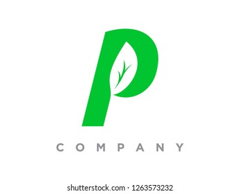 simple illustration eco or leaf font