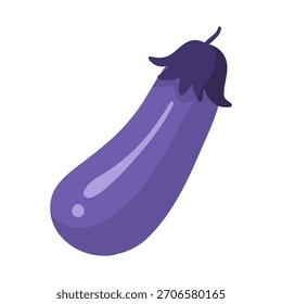 Una ilustración simple de una berenjena