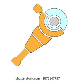 Simple illustration of electric angle grinder icon for web design