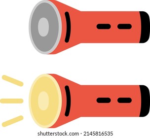simple illustration of electric torch
