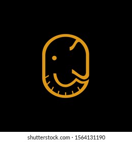 a simple illustration of an elephant head