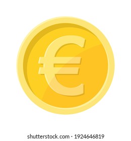 Simple Illustration Of Euro Coin Concept Of Internet Currency