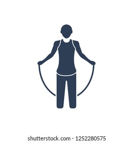 Simple Illustration of Exercise  Skipping Rope Icon