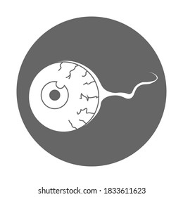 Simple illustration of eyeball Concept icon for halloween day