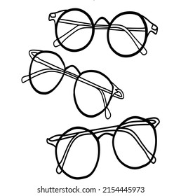 Simple Illustration of eyeglasses vector  icon