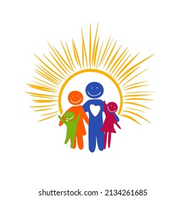 Simple Illustration Family Together Vector Stock Vector (Royalty Free ...