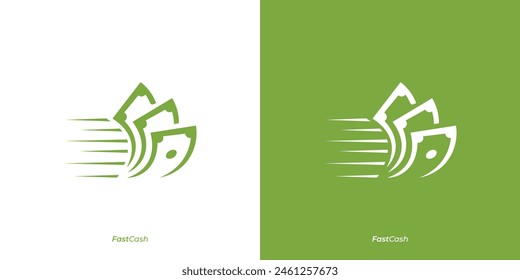 Simple Illustration Fast Cash Logo Design. Logo Suitable for Fast Payment Service Businesses or Money Exchange and others.