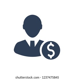 Simple Illustration of Financial Advisor Icon