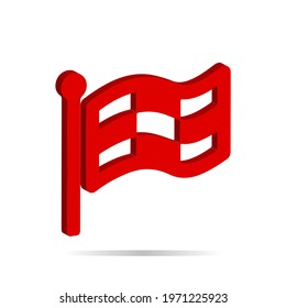 Simple illustration of the finish flag