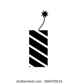 Ilustración simple de cohetes de fuegos artificiales o petardo para las vacaciones de Navidad