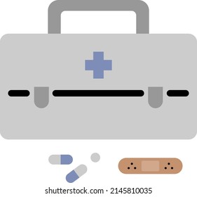 ilustración simple del kit de primeros auxilios