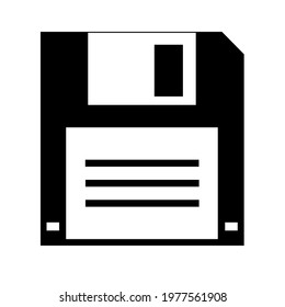 Simple illustration of floppy disk Personal computer component icon