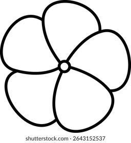 Simple illustration of a flower of the Japanese quince
