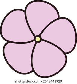 Simple illustration of a flower of the Japanese quince