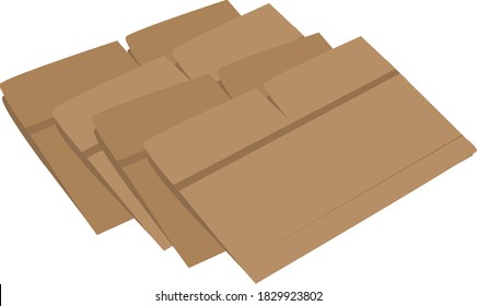 A simple illustration of folded cardboard boxes